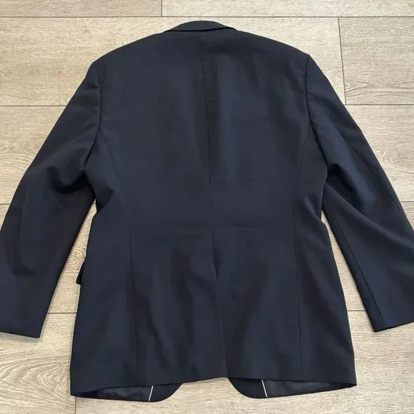 Hugo Boss The Jam 75 Sharp 3 Blazer Jacket Mens Size 40RNavy Blue Wool